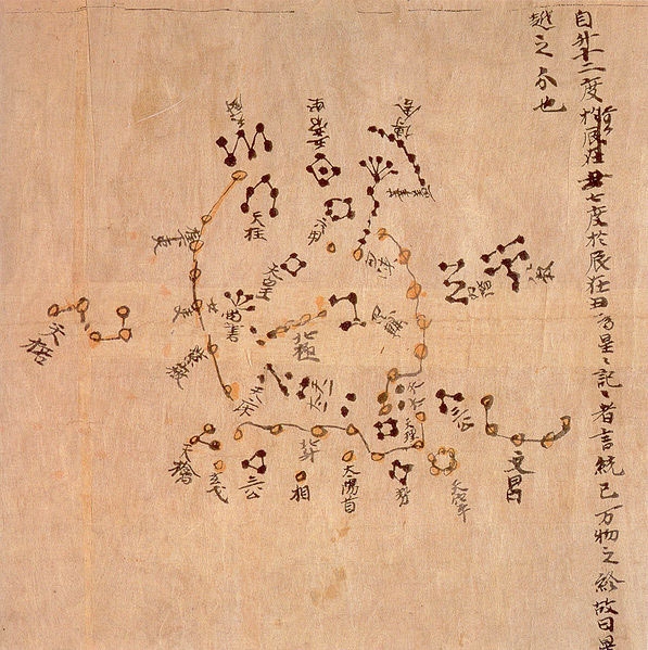 Die Dunhuang-Sternkarte © http://en.wikipedia.org/wiki/Dunhuang_Star_Chart