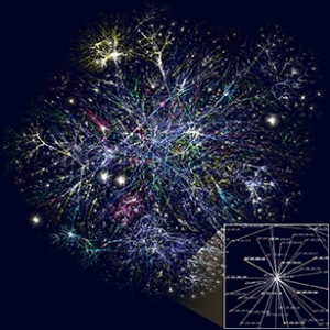 Internet Map - Visualisierung von Routen durch Teile des Internets by The Opte Project ©The Opte Project