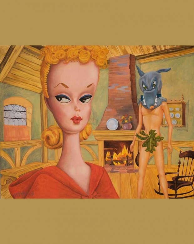 Rotkäppchen Barbie, 2007 130 x 170 cm, Öl auf Leinwand © Christy Astuy