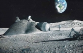 Simulierte Mondbehausung aus dem 3D-Drucker © ESA/Foster & Partner