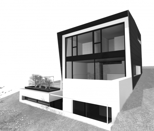 Einfamilienhaus am Schafberg in Wien | Visualisierung. ©24gramm Architektur